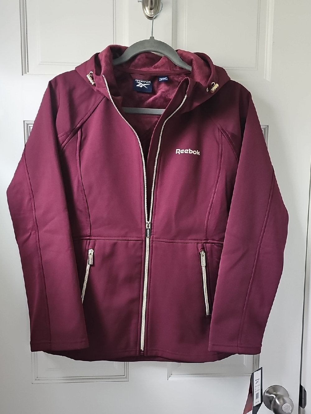 Reebok Maroon Zip-Up Hoodie Jacket